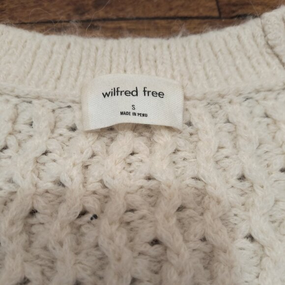 Aritzia Wilfred Free Cropped Cream Cardigan - Picture 2 of 3